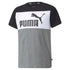 T-shirt da bambino nera e grigia Puma Essentials+ Colorblock, Abbigliamento Sport, SKU a762000049, Immagine 0